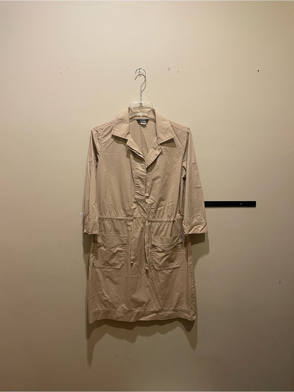 J.CREW Khaki Shirt Dress Cotton Size Small